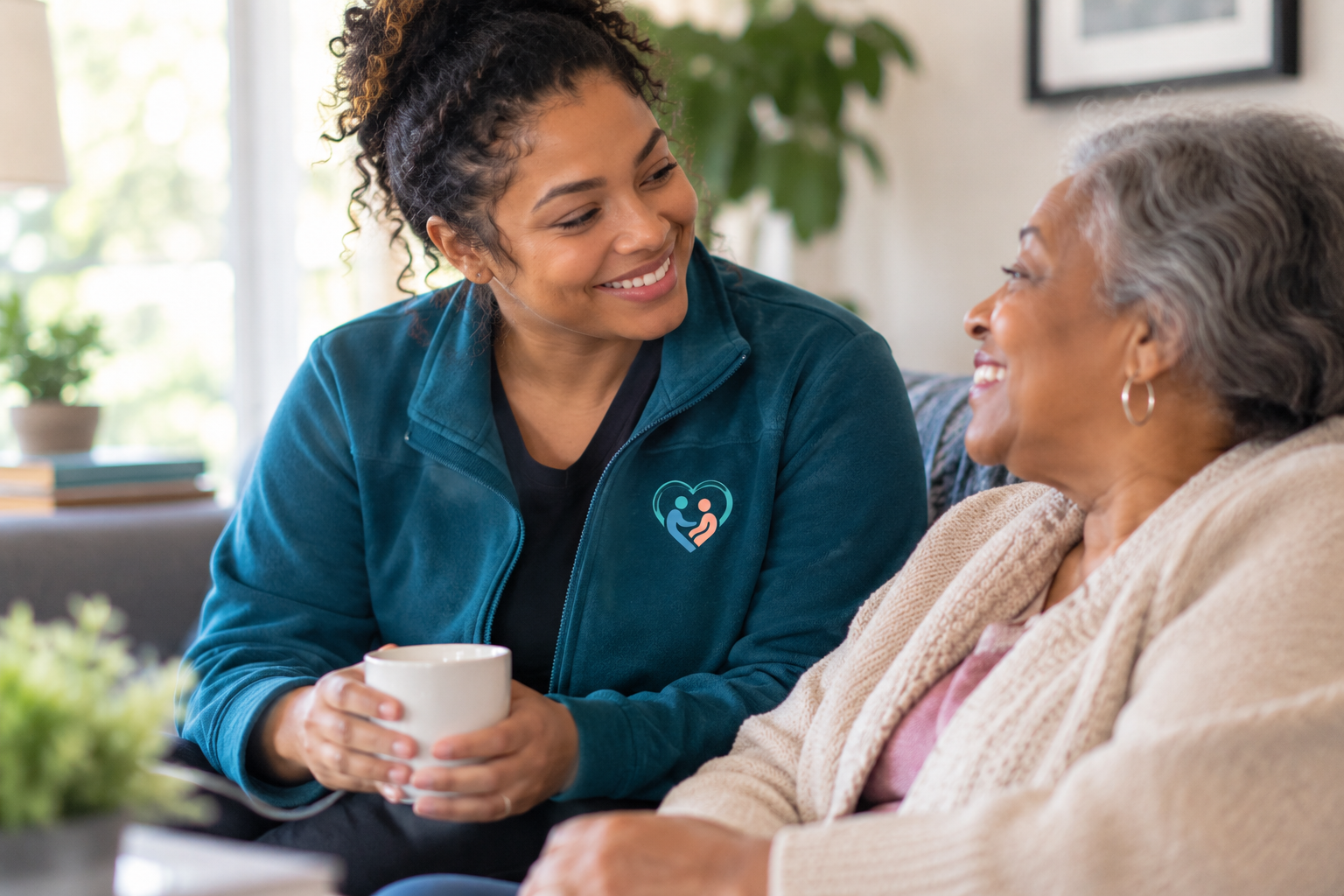 Abriva caregiver providing compassionate in-home care